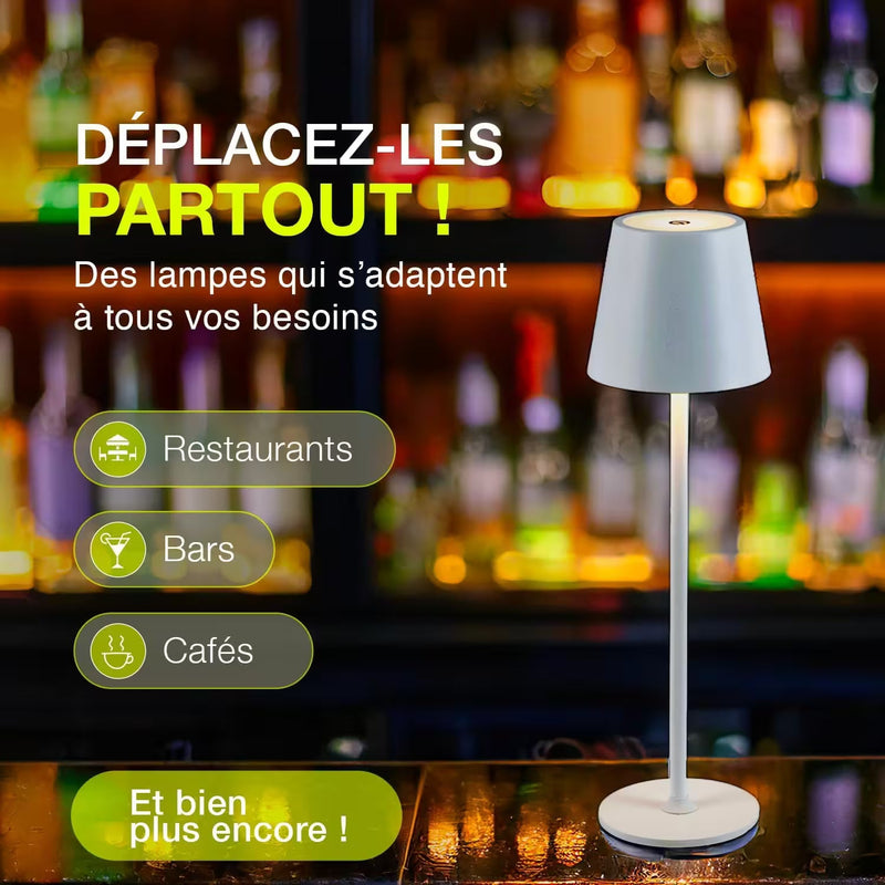 Lampe de Table LED Sans Fil - Éclairage Moderne et Pratique Lot de 2