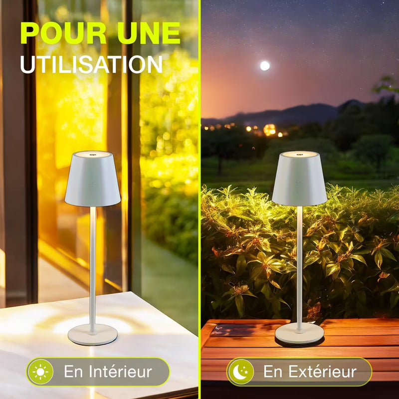 Lampe de Table LED Sans Fil - Éclairage Moderne et Pratique Lot de 2